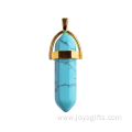 Turquoise Pendant Necklace Jewelry for Women Healing Stone Pendulum